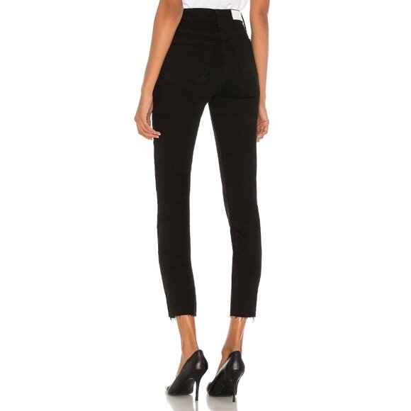 REDONE 90's Black High Rise Skinny Leg Ankle Jeans, Size 28 - Picture 4 of 16